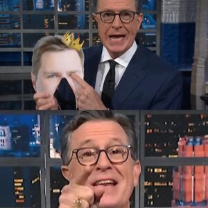 Stephen Colbert Puts on JD Vance Mask and Says ‘Netflix, Call Me’ After CBS Cancels ‘The Late Show’: ‘I’m Available in June’